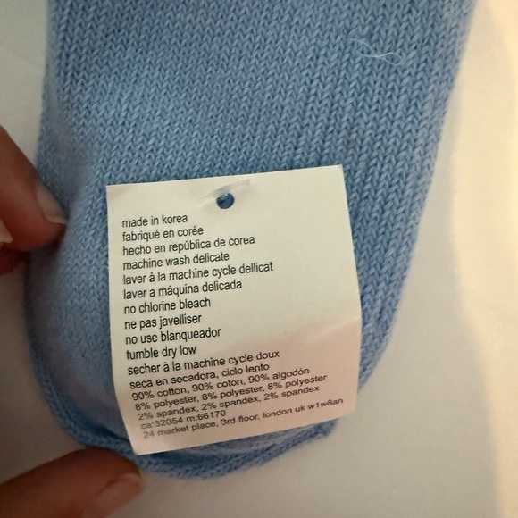 Free People Super Scrunch Solid Socks – Light Blue - NWT - Picture 3 of 5